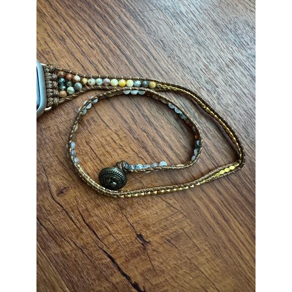 Beaded Apple Watch Bracelet Neutral Colors no watch - Picture 4 of 8
